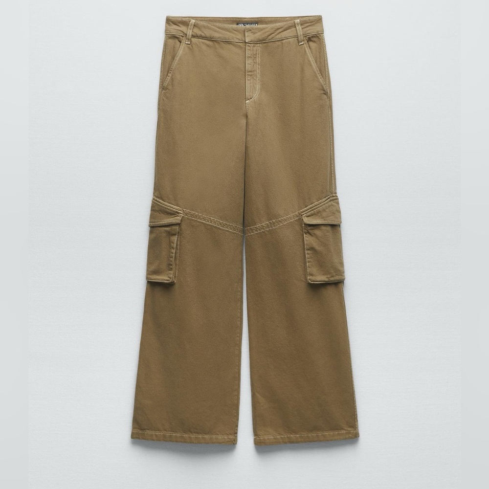 Zara Full Length Cargo Pant - Light Khaki